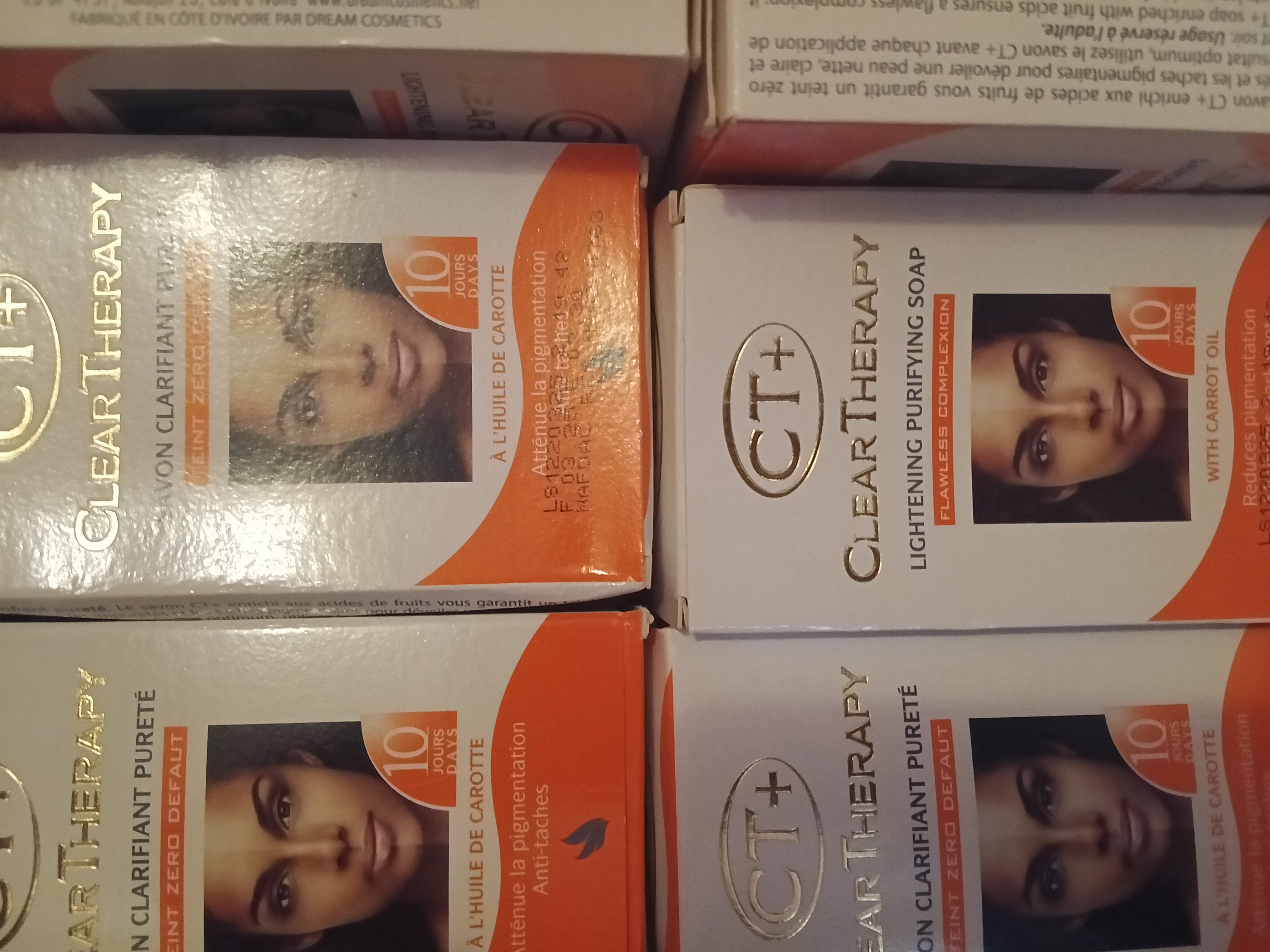 CT+ Clear Therapy Lightening Purifying Soap with Carrot Oil – Bundle of 3