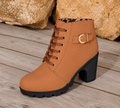 Women’s Chunky Heel Lace-Up Ankle Boots